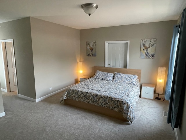 bedroom with carpet