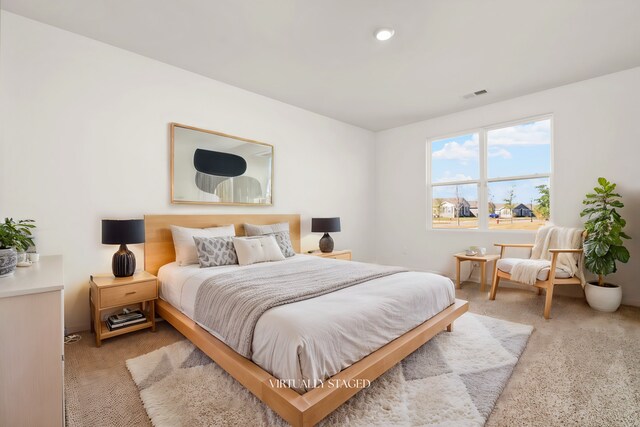 view of carpeted bedroom