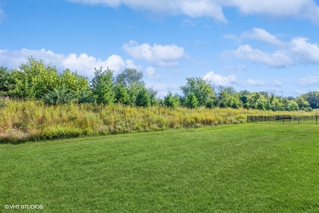 view of yard with a rural view