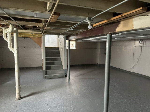 view of basement