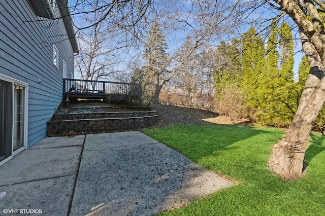 view of yard featuring a patio area