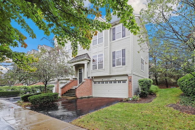 view of property with a garage