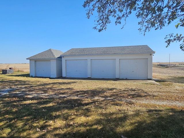 garage with central AC unit