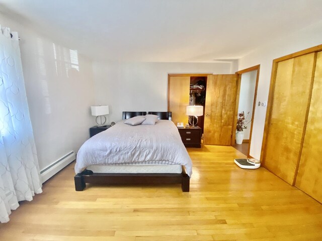 bedroom featuring light hardwood / wood-style flooring