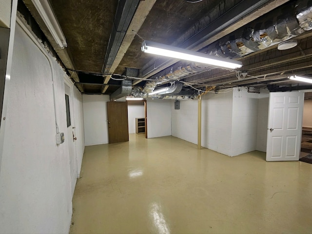 view of basement