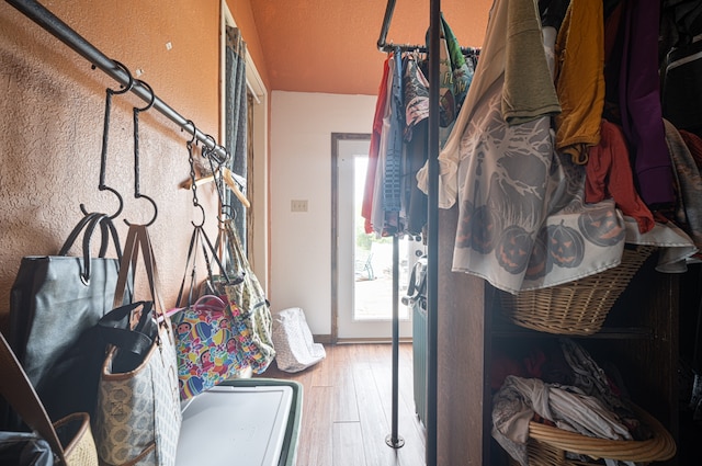 spacious closet with wood-type flooring