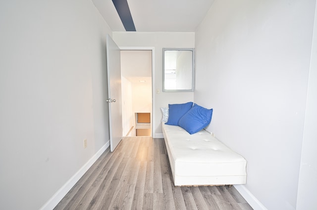 living area featuring light wood-type flooring