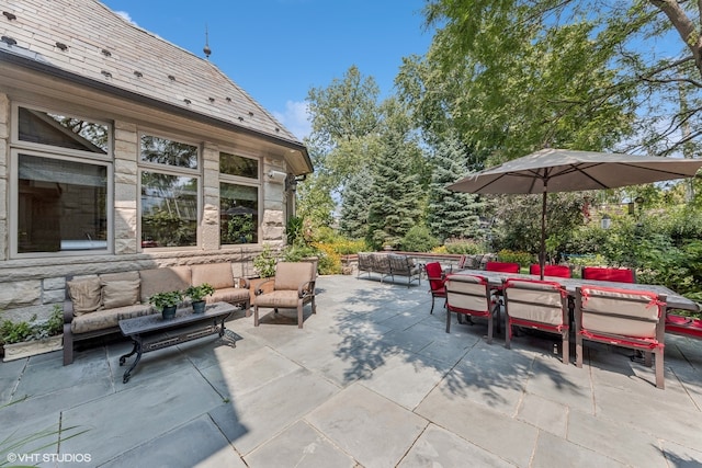 view of patio / terrace with an outdoor hangout area