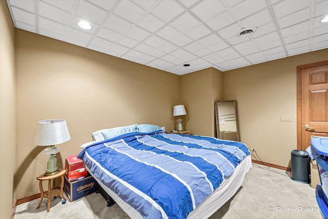 bedroom featuring carpet floors