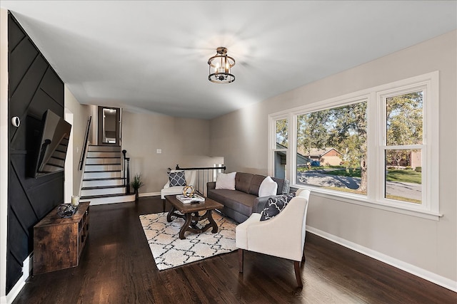 dining area featuring dark hardwood / wood-style floors