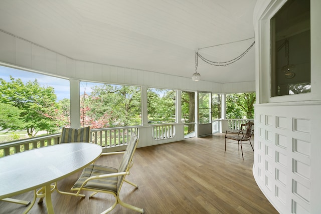 view of sunroom