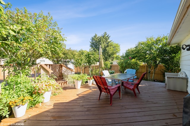 view of wooden terrace