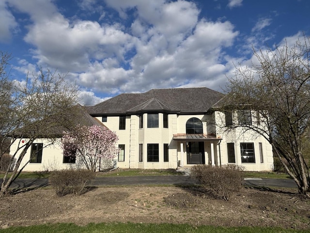 4463 Kettering Dr, Long Grove, IL 60047 - french country inspired facade with a standing seam roof, a metal roof, and stucco siding