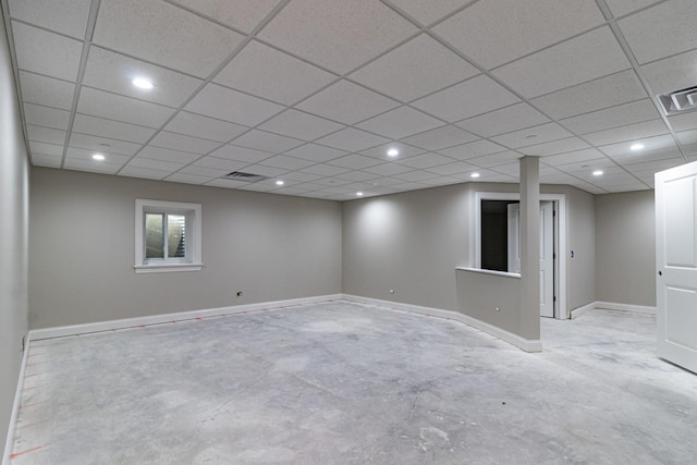 4463 Kettering Dr, Long Grove, IL 60047 - basement with recessed lighting and a drop ceiling