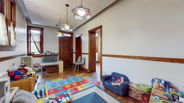 5235 S University Ave, Chicago, IL 60615 - rec room with wood finished floors