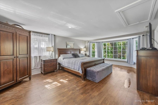 bedroom featuring hardwood / wood-style flooring