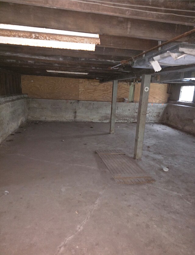 view of basement