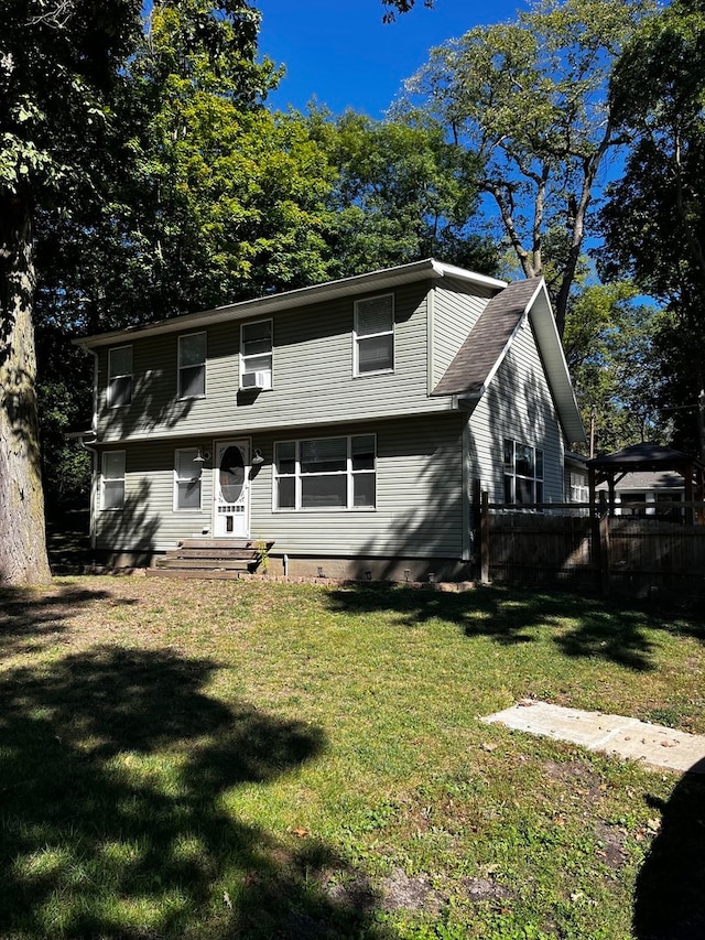 exterior space featuring a front yard