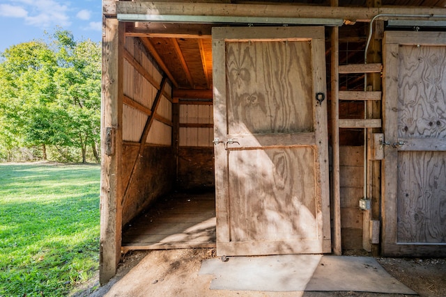 view of horse barn