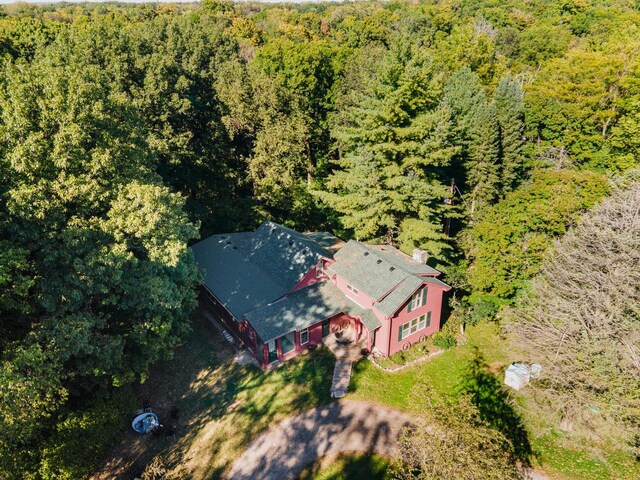 view of log home