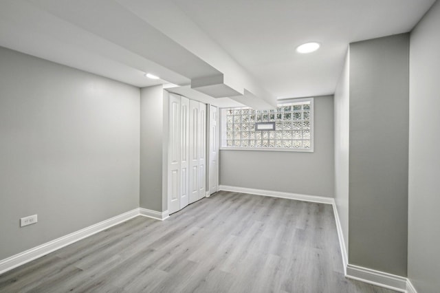 interior space featuring light hardwood / wood-style floors