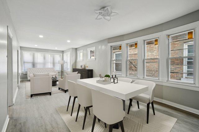 dining room featuring light hardwood / wood-style flooring