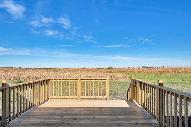 deck with a rural view