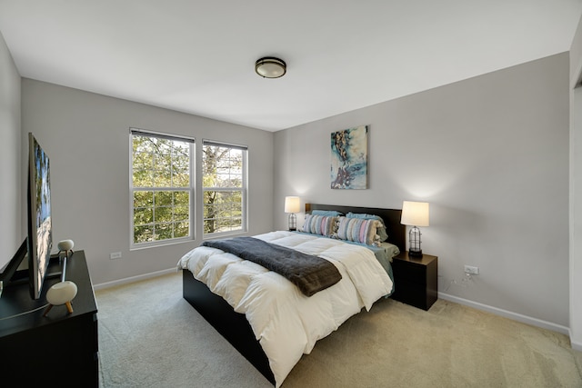 view of carpeted bedroom