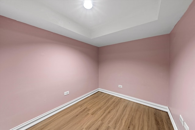 empty room with wood-type flooring