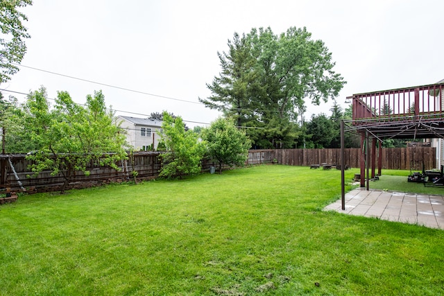 view of yard with a patio