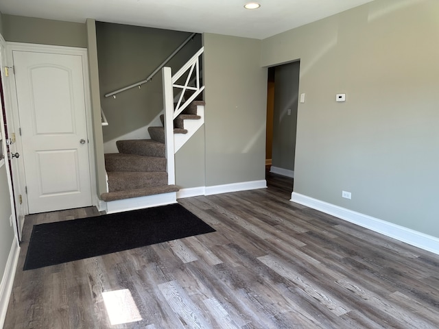 interior space featuring wood-type flooring