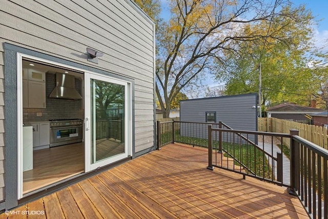 view of wooden terrace