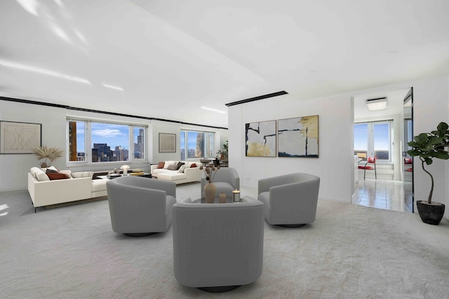 view of carpeted living room