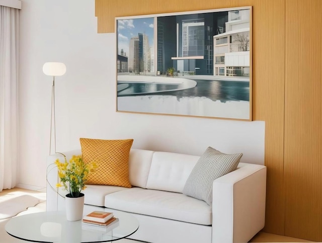 living room featuring hardwood / wood-style flooring