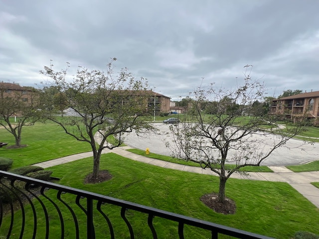 view of community with a lawn