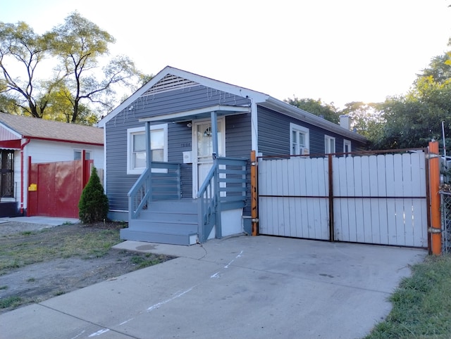 view of bungalow-style house