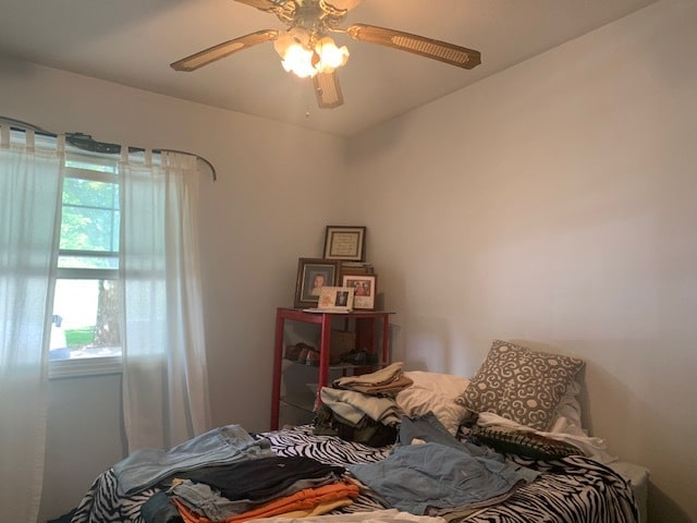 bedroom with ceiling fan