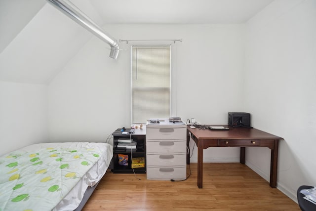 bedroom featuring light wood-type flooring