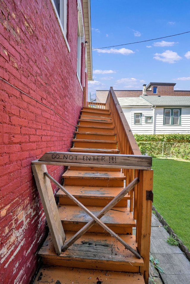 view of stairs