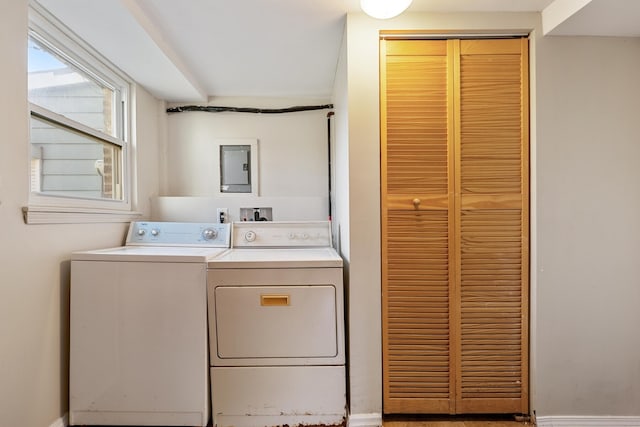 washroom featuring separate washer and dryer