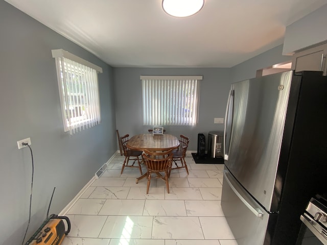 view of dining room