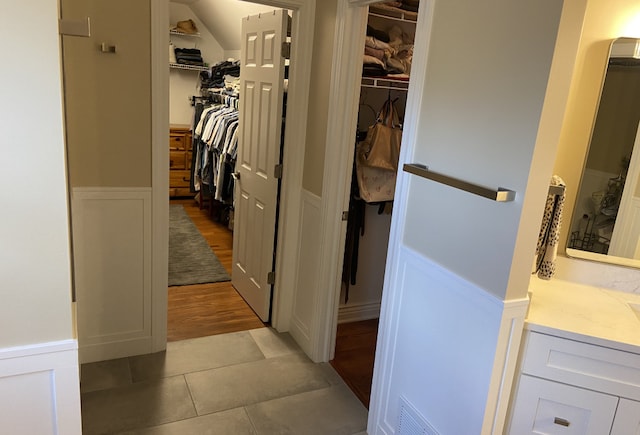 hallway featuring light hardwood / wood-style floors