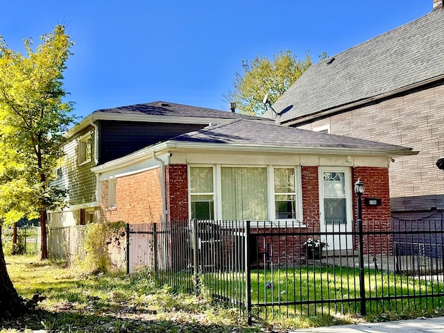 exterior space with a yard