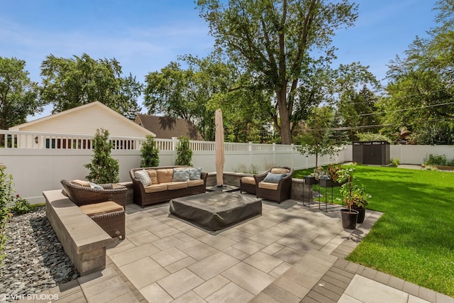 view of patio / terrace with outdoor lounge area