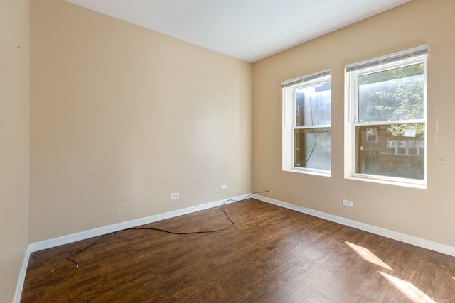 empty room with wood-type flooring