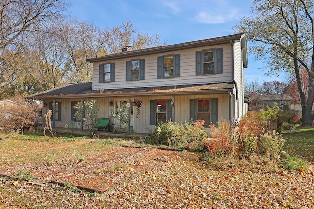 view of front property with covered porch