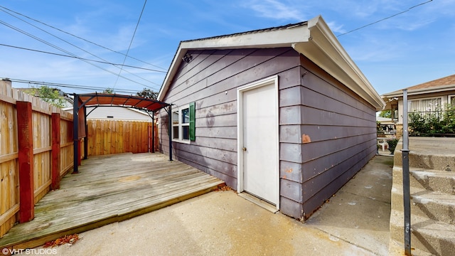 view of outbuilding