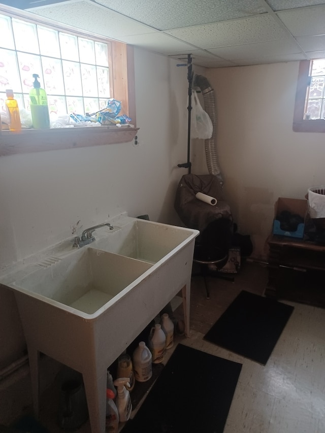 washroom featuring sink and a wealth of natural light