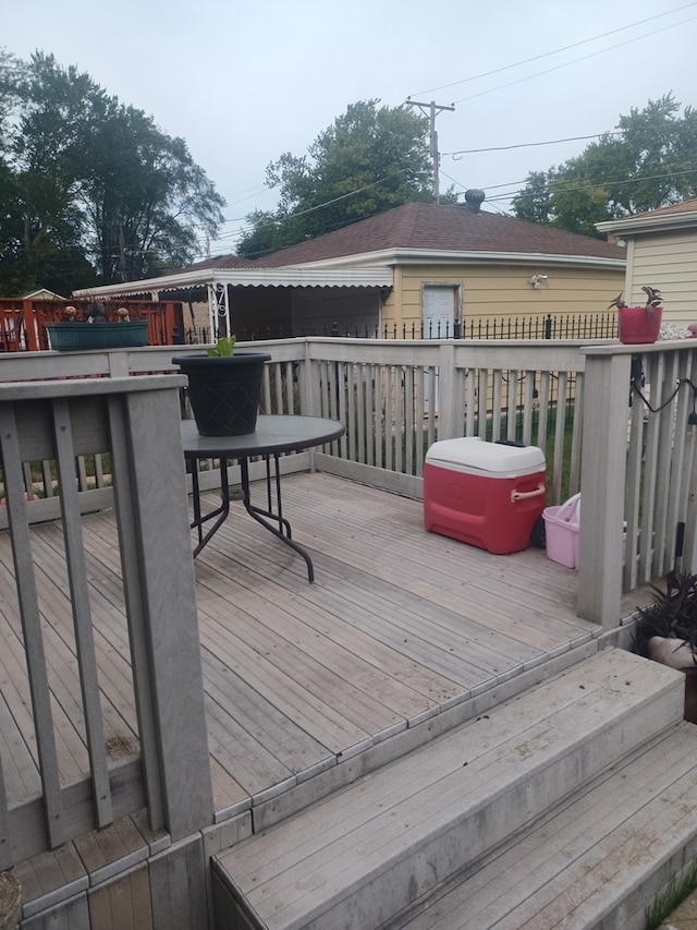 view of wooden deck