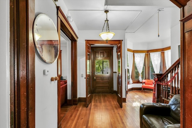 entryway featuring wood-type flooring